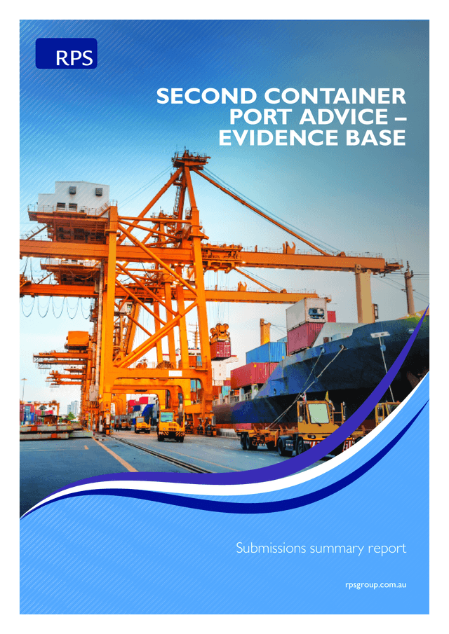 Thumbnail for Submissions summary report: second container port advice evidence base