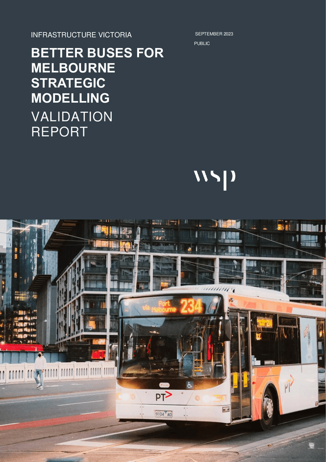 Thumbnail for Strategic modelling validation: better buses for Melbourne