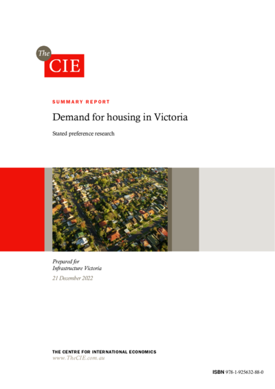 Thumbnail for Demand for housing in Victoria: stated preference research