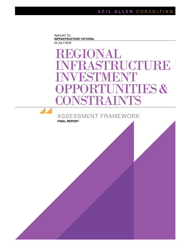 Thumbnail for Comparative advantage regional infrastructure assessment framework