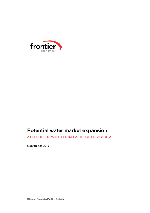 Thumbnail for Expansion of the water market