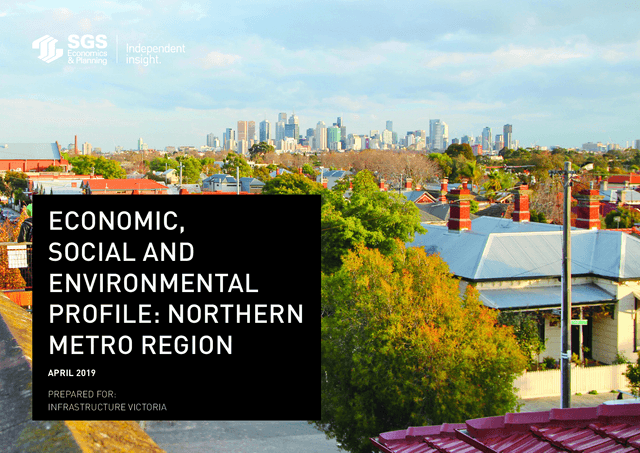 Thumbnail for Northern metro region: economic, social and environmental profile